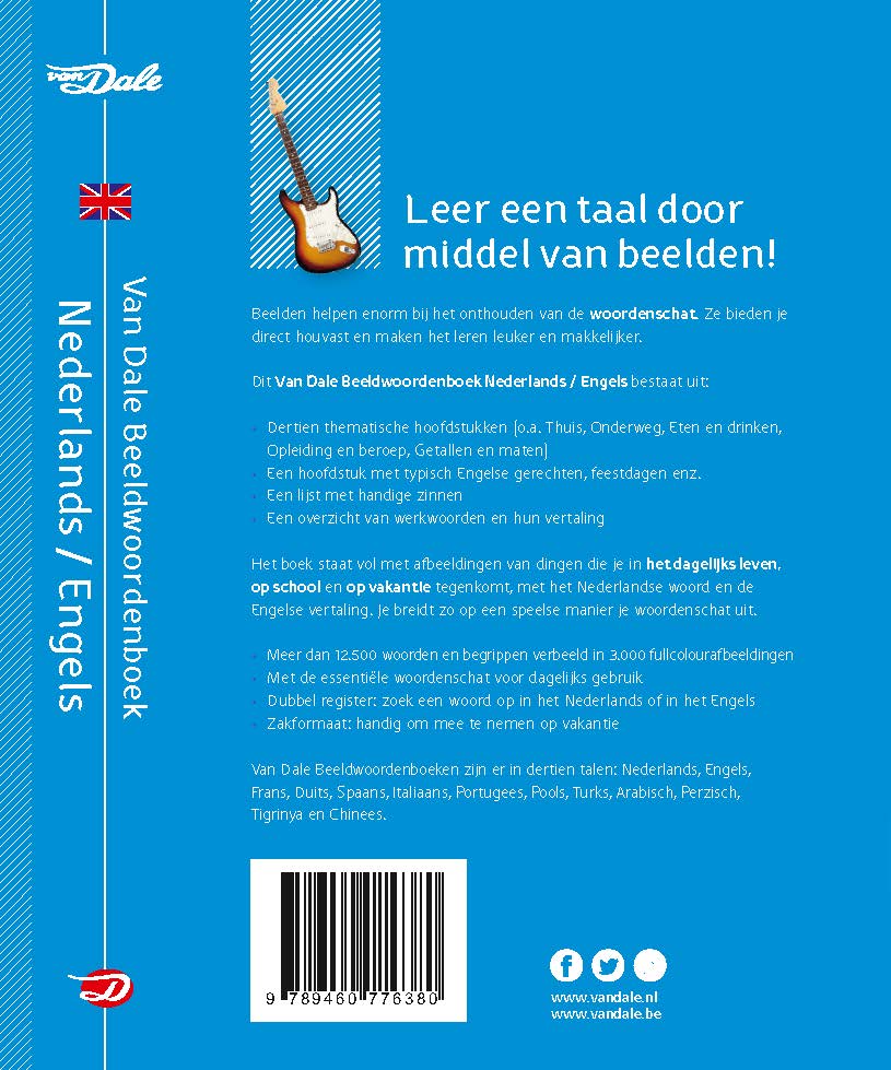 Achterzijde van het boek 'Van Dale Beeldwoordenboek Nederlands-Engels' 