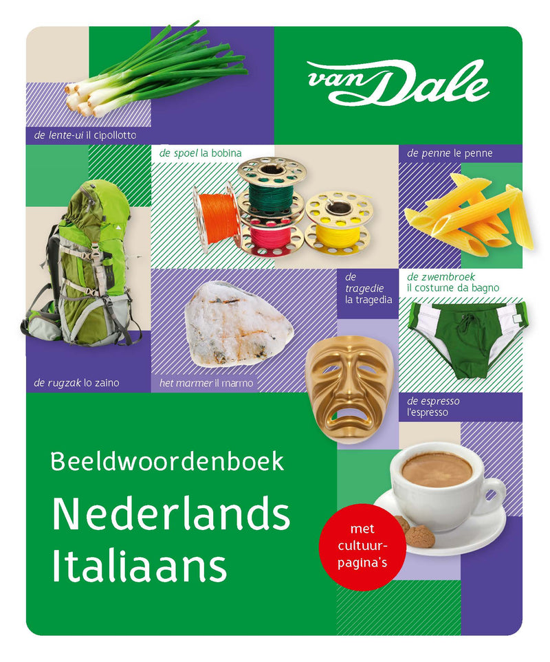 Voorzijde van het boek 'Van Dale Beeldwoordenboek Nederlands-Italiaans'