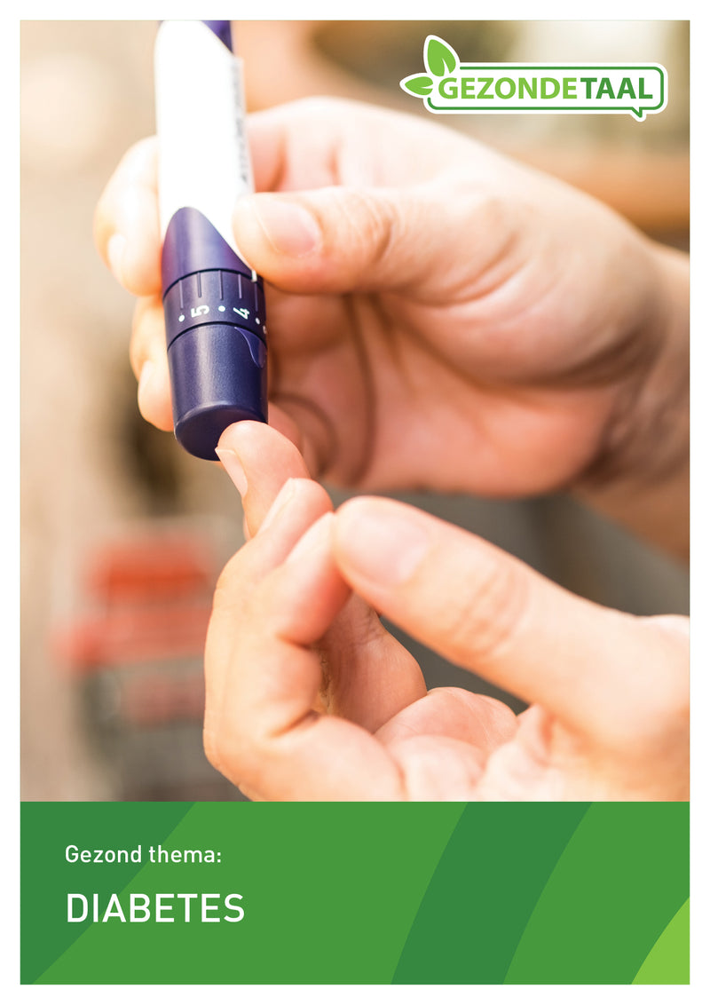 Voorzijde van het boek 'Gezonde Taal - Diabetes'