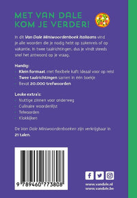 Achterzijde van het boek 'Van Dale Miniwoordenboek Italiaans'