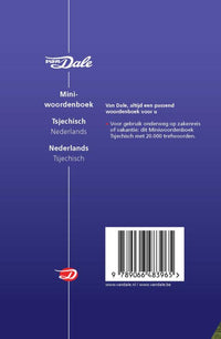 Achterzijde van het boek 'Van Dale Miniwoordenboek Tsjechisch'