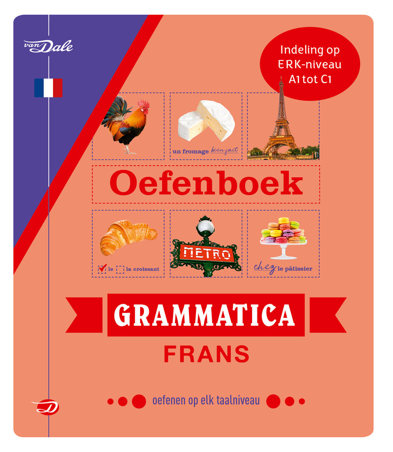Voorzijde van het boek 'Van Dale Oefenboek grammatica Frans'