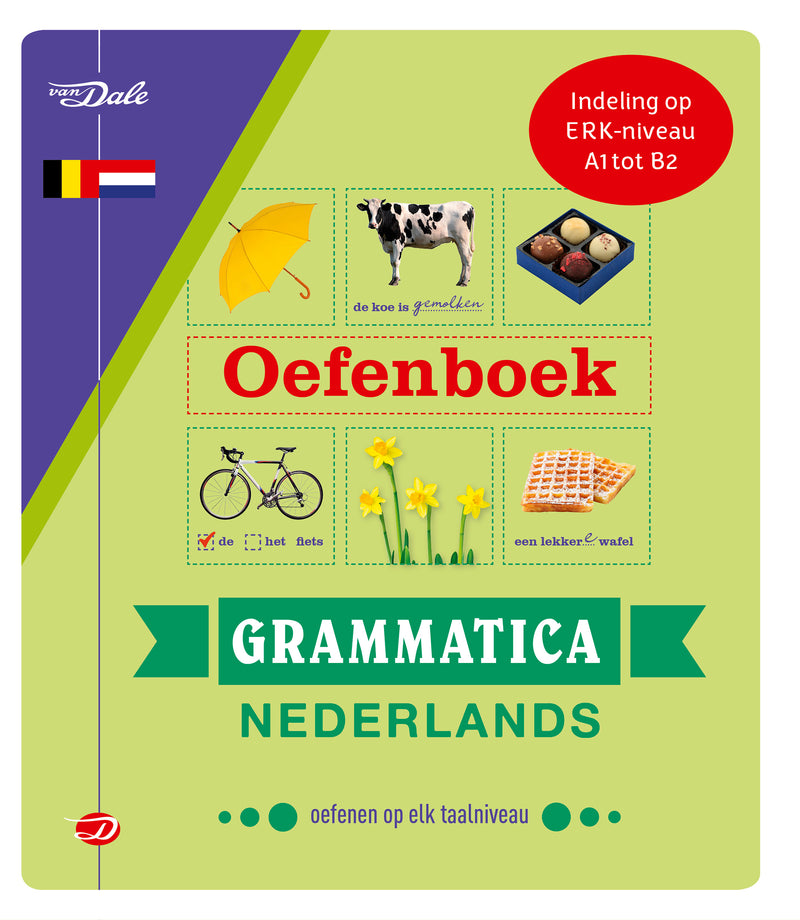 Voorzijde van het boek 'Van Dale Oefenboek grammatica Nederlands'