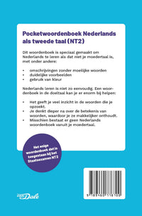 Achterzijde van het boek 'Van Dale Pocketwoordenboek NT2'