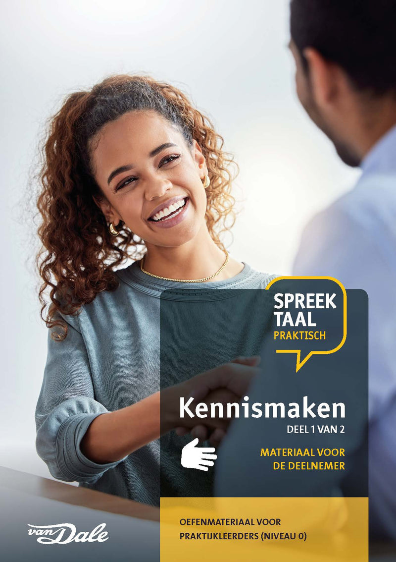 Voorzijde van het boek 'Van Dale Spreektaal Praktisch - Kennismaken, deel 1 van 2 voor deelnemer'
