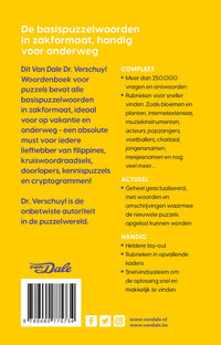 Achterzijde van het boek 'Van Dale Dr. Verschuyl Woordenboek voor puzzels - klein'