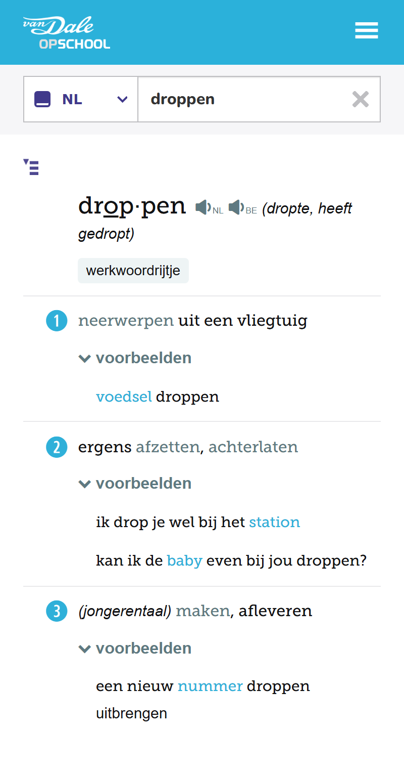 droppen